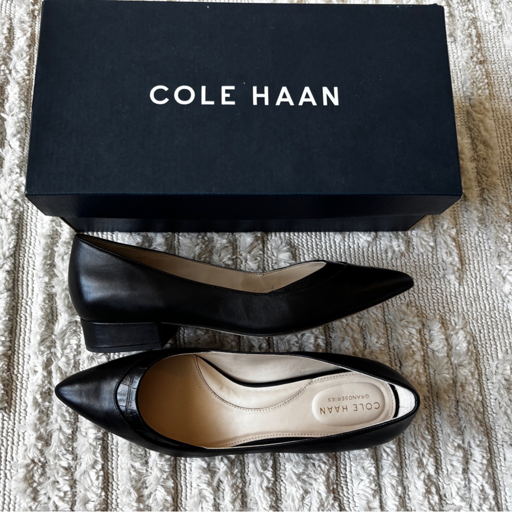Cole Haan Women's Black Leather Flats